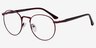 Basquiat Rouge MétalMontures de lunettes de vue d'EyeBuyDirect, Vue d'Angle