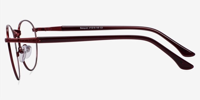 Basquiat Rouge MétalMontures de lunettes de vue d'EyeBuyDirect, Vue de Côté