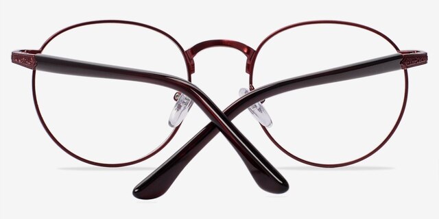 Basquiat Rouge MétalMontures de lunettes de vue d'EyeBuyDirect, Vue Rapprochée
