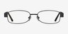 Angeline Black MetalEyeglass Frames from EyeBuyDirect, Front View
