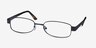 Angeline Black MetalEyeglass Frames from EyeBuyDirect, Angle View