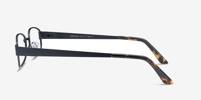 Angeline Black MetalEyeglass Frames from EyeBuyDirect, Side View
