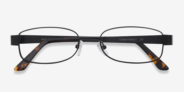 Angeline Black MetalEyeglass Frames from EyeBuyDirect, Closed View