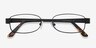 Angeline Black MetalEyeglass Frames from EyeBuyDirect, Closed View