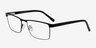 Time Square Black MetalEyeglass Frames from EyeBuyDirect, Angle View