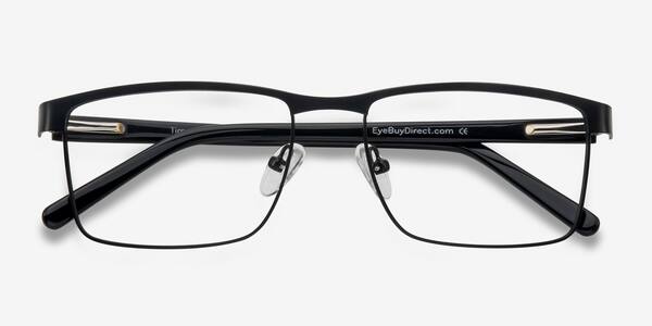 Black Time Square -  Metal Eyeglasses