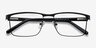 Time Square Black MetalEyeglass Frames from EyeBuyDirect, Closed View