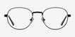 Belleville Matte Black MetalEyeglass Frames from EyeBuyDirect, Front View