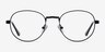 Belleville Matte Black MetalEyeglass Frames from EyeBuyDirect, Front View