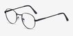 Belleville Matte Black MetalEyeglass Frames from EyeBuyDirect, Angle View