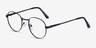 Belleville Matte Black MetalEyeglass Frames from EyeBuyDirect, Angle View
