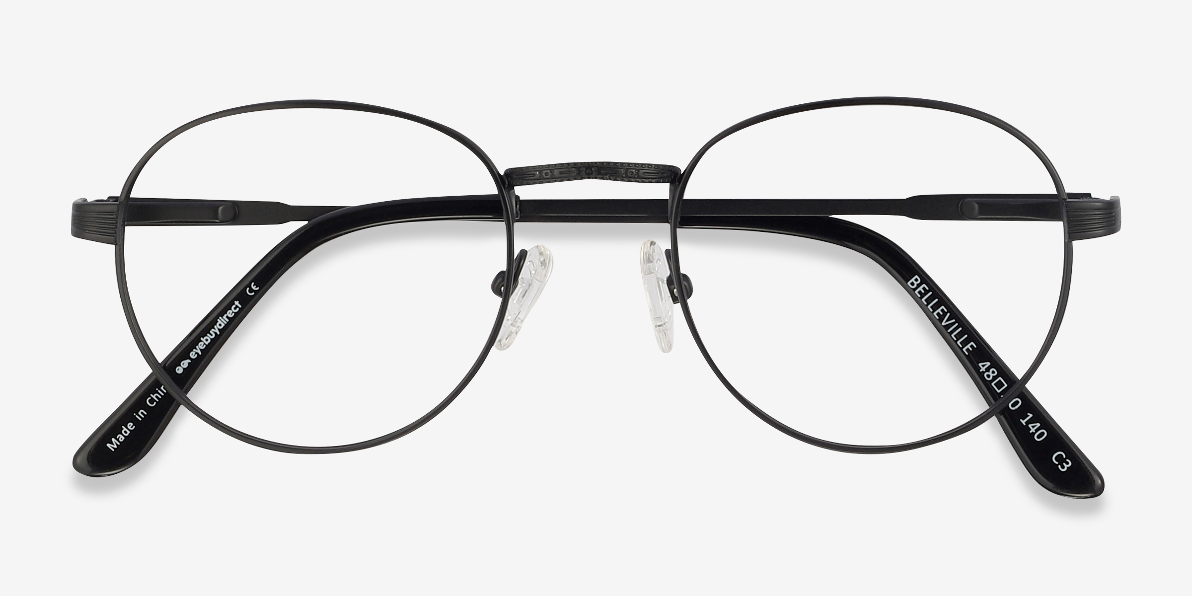 Belleville Oval Matte Black Full Rim Eyeglasses Eyebuydirect