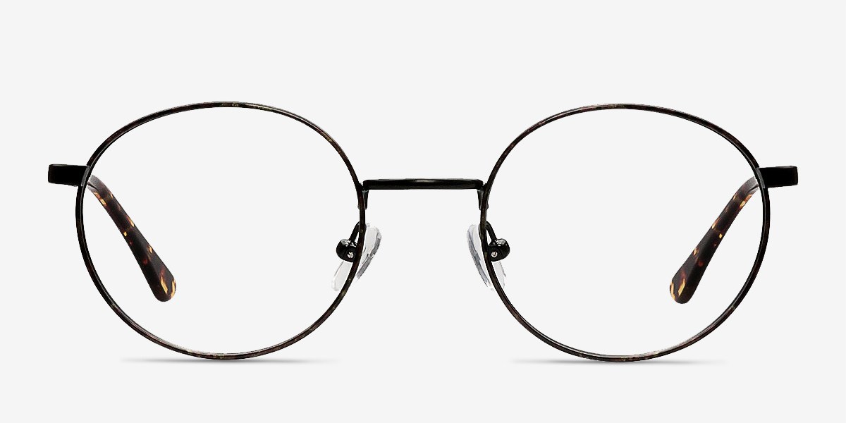 Santa Fe Round Black & Brown Full Rim Eyeglasses | Eyebuydirect