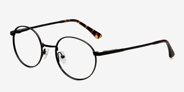 Santa Fe Black & Brown MetalEyeglass Frames from EyeBuyDirect, Angle View
