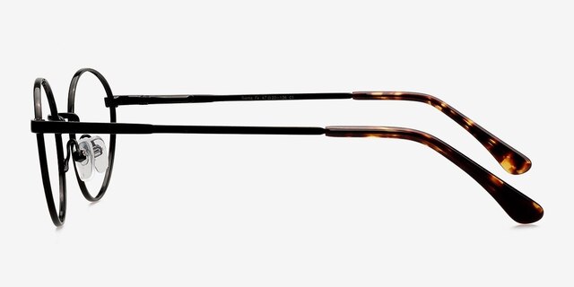 Santa Fe Black & Brown MetalEyeglass Frames from EyeBuyDirect, Side View