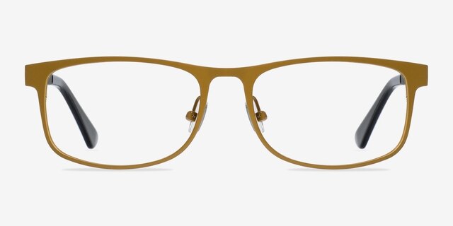 Assembly Yellow MetalEyeglass Frames from EyeBuyDirect, Front View