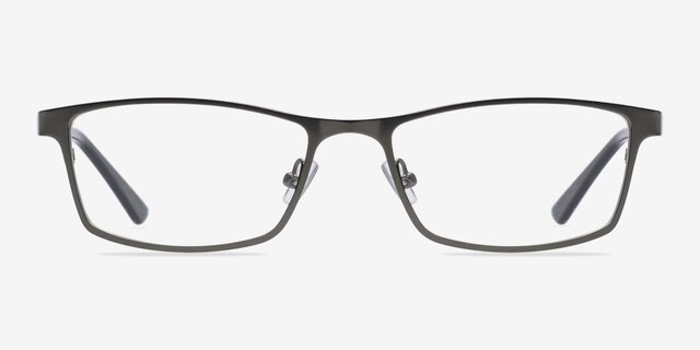 Bradford Gunmetal MetalEyeglass Frames from EyeBuyDirect, Front View