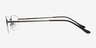 Minneapolis Gunmetal MetalEyeglass Frames from EyeBuyDirect, Side View