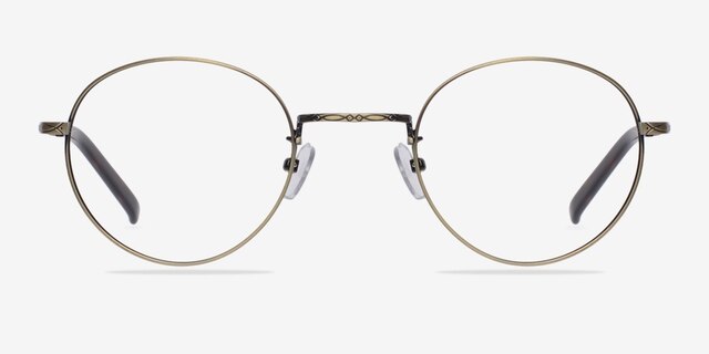Amsterdam Bronze MetalEyeglass Frames from EyeBuyDirect, Front View