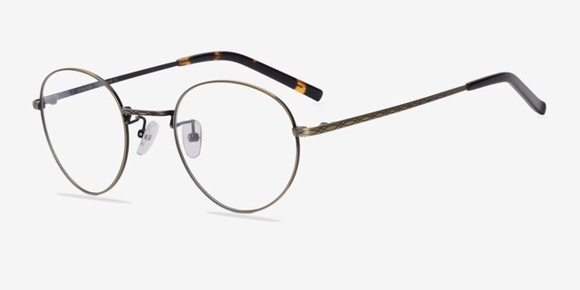 Amsterdam Bronze MetalEyeglass Frames from EyeBuyDirect, Angle View