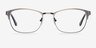 Upper East Gunmetal MetalEyeglass Frames from EyeBuyDirect, Front View