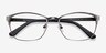Upper East Gunmetal MetalEyeglass Frames from EyeBuyDirect, Closed View