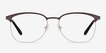 Dancer Gunmetal & Silver MetalEyeglass Frames from EyeBuyDirect, Front View