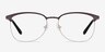 Dancer Gunmetal & Silver MetalEyeglass Frames from EyeBuyDirect, Front View