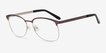 Dancer Gunmetal & Silver MetalEyeglass Frames from EyeBuyDirect, Angle View