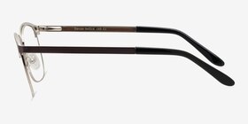 Dancer Gunmetal/Silver Métal Montures de lunettes de vue d'EyeBuyDirect, Vue de Côté