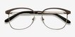 Dancer Gunmetal & Silver MetalEyeglass Frames from EyeBuyDirect, Closed View