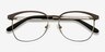 Dancer Gunmetal & Silver MetalEyeglass Frames from EyeBuyDirect, Closed View