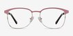 Dancer Pink & Silver MetalEyeglass Frames from EyeBuyDirect, Front View
