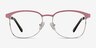 Dancer Pink & Silver MetalEyeglass Frames from EyeBuyDirect, Front View