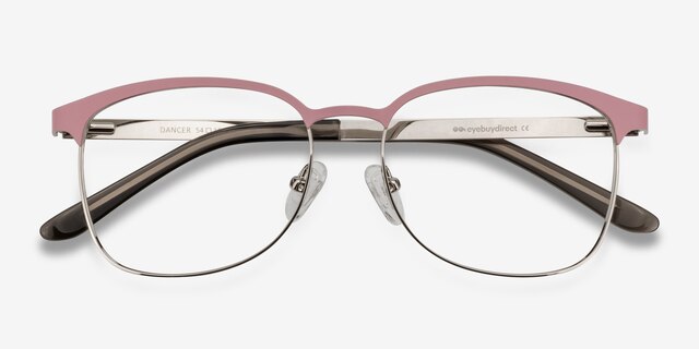 Dancer Pink & Silver MetalEyeglass Frames from EyeBuyDirect, Closed View