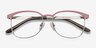 Dancer Pink & Silver MetalEyeglass Frames from EyeBuyDirect, Closed View