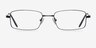 Oakland Gunmetal MetalEyeglass Frames from EyeBuyDirect, Front View