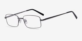 Oakland Gunmetal Métal Montures de lunettes de vue d'EyeBuyDirect, Vue d'Angle