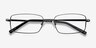 Oakland Gunmetal MetalEyeglass Frames from EyeBuyDirect, Closed View