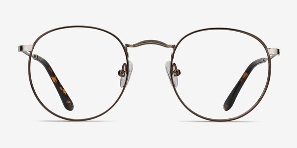 Daydream Brown Golden Metal Eyeglass Frames