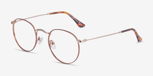 Daydream Brown Golden MetalEyeglass Frames from EyeBuyDirect, Angle View