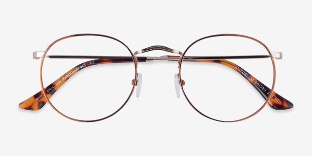 Daydream Brown Golden MetalEyeglass Frames from EyeBuyDirect, Closed View
