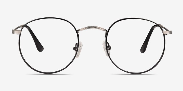Daydream Black Silver MétalMontures de lunettes de vue d'EyeBuyDirect, Vue de Face