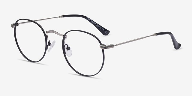 Daydream Black Silver MétalMontures de lunettes de vue d'EyeBuyDirect, Vue d'Angle
