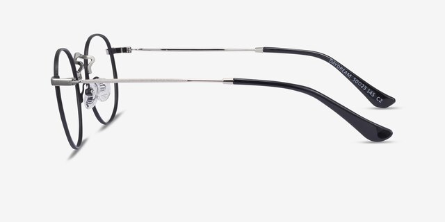 Daydream Black Silver MétalMontures de lunettes de vue d'EyeBuyDirect, Vue de Côté