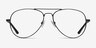 Nantes Black MetalEyeglass Frames from EyeBuyDirect, Front View