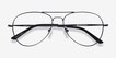 Nantes Black MetalEyeglass Frames from EyeBuyDirect, Closed View