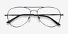 Nantes Black MetalEyeglass Frames from EyeBuyDirect, Closed View