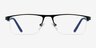 Kuihelani Black & Navy MetalEyeglass Frames from EyeBuyDirect, Front View