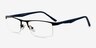 Kuihelani Black & Navy MetalEyeglass Frames from EyeBuyDirect, Angle View